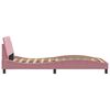 vidaXL Estructura de cama con cabecero Dover terciopelo rosa 100x200 cm