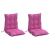 vidaXL Cojines para silla con respaldo bajo 2 uds tela Oxford rosa