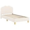 vidaXL Estructura de cama con cabecera Crema 80 x 160 cm Tela de Oveja