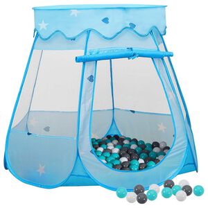 vidaXL Tienda de juegos para ni&ntilde;os con 250 bolas azul 102x102x82 cm