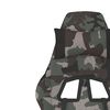 vidaXL Silla gaming de masaje con reposapi&eacute;s tela negro y camuflaje