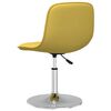 vidaXL Silla de comedor giratoria de tela amarilla mostaza