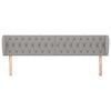 vidaXL Cabecero de tela gris claro 183x23x78/88 cm
