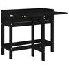 vidaXL Jardinera con tapa plegable madera maciza de pino negro