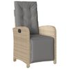 vidaXL Set comedor de jard&iacute;n 3 pzas con cojines rat&aacute;n sint&eacute;tico beige