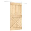 vidaXL Puerta Corredera Natural y Blanco 100 x 210 cm