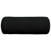 vidaXL Cojines Bolster 2 pcs Negro Ø 25 x 70 cm Tela de microfibra