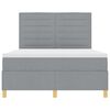 vidaXL Cama tipo Box Spring con colch&oacute;n Gris Claro 140 x 200 cm tela