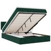 vidaXL Estructura cama otomana colch&oacute;n terciopelo verde oscuro