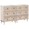 vidaXL Aparador 2 pcs 60 x 33,5 x 75 cm Madera de mango maciza