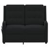 vidaXL Sillón reclinable de masaje de 2 plazas tela negro
