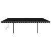 vidaXL Toldo autom&aacute;tico con LED y sensor de viento gris antracita 6x3m