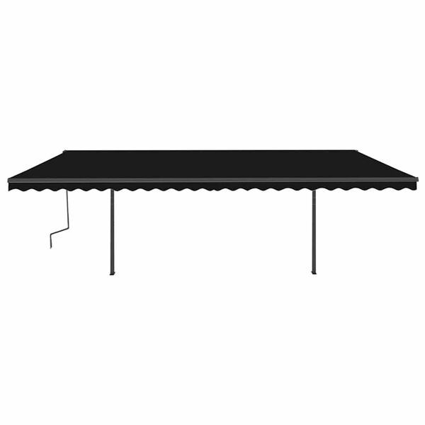 vidaXL Toldo autom&aacute;tico con LED y sensor de viento gris antracita 6x3m