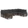 vidaXL Conjunto de sof&aacute;s de jard&iacute;n 9 uds. Gris y Gris Oscuro