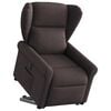 vidaXL Sill&oacute;n el&eacute;ctrico reclinable elevable de tela marr&oacute;n oscuro