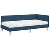 vidaXL Estructura de Cama Esquina con Colch&oacute;n Otro 2 pcs Azul tela