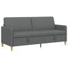 vidaXL Sof&aacute; con almacenamiento Gris oscuro 192 x 78 x 87 cm Poli&eacute;ster