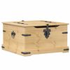 vidaXL Caja de almacenaje Corona madera maciza de pino 78x78x45 cm