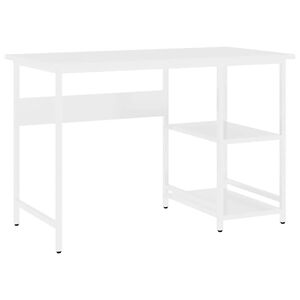 vidaXL Escritorio para ordenador de MDF y metal blanco 105x50x72 cm