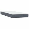 vidaXL Cama box spring con colch&oacute;n terciopelo gris oscuro 90x210 cm