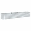 vidaXL Arriate de acero galvanizado plateado 320x80x44 cm