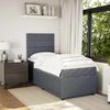vidaXL Cama box spring con colch&oacute;n terciopelo gris oscuro 90x200 cm