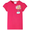 Camiseta infantil rosa chillón 128