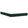 vidaXL Cama box spring con colch&oacute;n terciopelo verde oscuro 140x200 cm