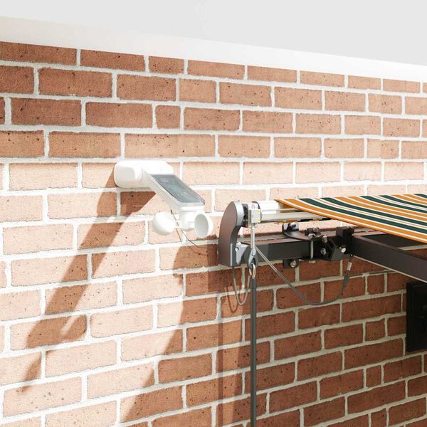 vidaXL Tela de toldo con Verde y amarillo 450 x 300 cm Poli&eacute;ster