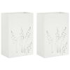 vidaXL Macetero de Jard&iacute;n 2 uds. Blanco 50 x 30 x 75 cm