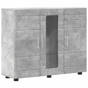 vidaXL Armario de Madera Gris Concreto 88,5 x 30,5 x 73 cm