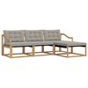 vidaXL Conjunto de sof&aacute;s de exterior 4 pcs Blanco y Gris Claro