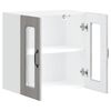 vidaXL Armario de cocina de pared con puerta de cristal "Kalmar" de, madera de ingenier&iacute;a Sonoma gris