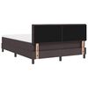 vidaXL Cama box spring con colch&oacute;n Marr&oacute;n Oscuro 140 x 190 cm tela