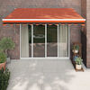 vidaXL Toldo retr&aacute;ctil autom&aacute;tico naranja y marr&oacute;n 3x2,5 m