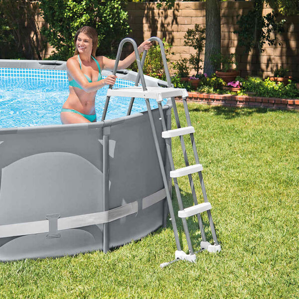 Intex Escalera de seguridad para piscina 4 pelda&ntilde;os 122 cm