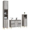 vidaXL Set de muebles de baño 3 pzas madera contrachapada gris sonoma