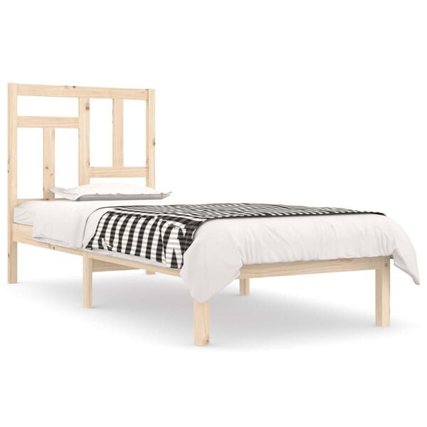 vidaXL Estructura de cama sin colch&oacute;n madera maciza de pino 90x200 cm