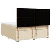 vidaXL Cama box spring con colch&oacute;n tela color crema 180x200 cm