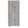 vidaXL Aparador alto madera contrachapada gris sonoma 69,5x34x180 cm