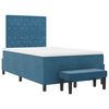 vidaXL Cama tipo Box Spring Azul oscuro 120 x 200 cm Terciopelo