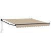 vidaXL Toldo Retráctil Beige 350 x 250 cm Poliéster y Aluminio