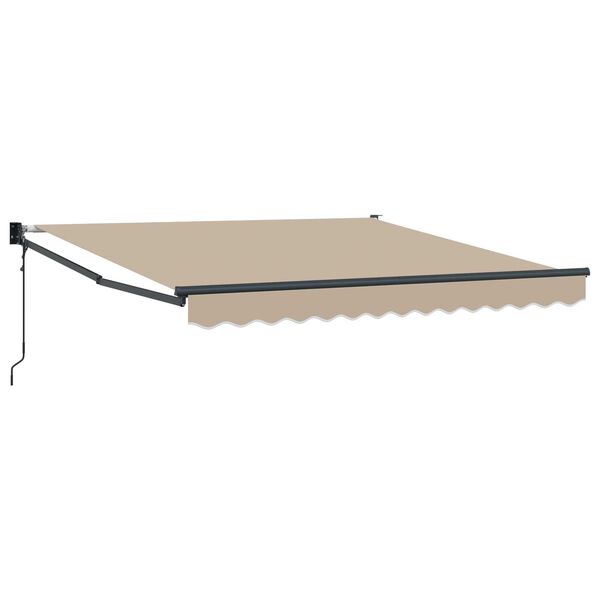 vidaXL Toldo Retráctil Beige 350 x 250 cm Poliéster y Aluminio
