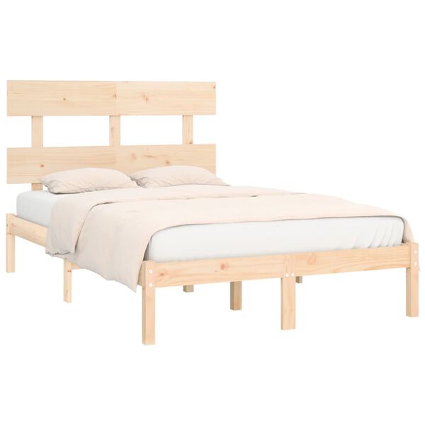 vidaXL Estructura de cama madera maciza 150x200 cm