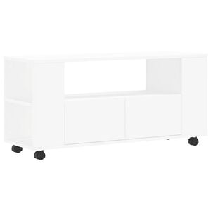 vidaXL Mueble para TV madera de ingenier&iacute;a blanco 102x34,5x43 cm