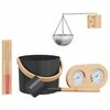 vidaXL Juego de Accesorios de Sauna 5 uds. Negro