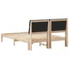 vidaXL Estructura de cama Negro 140 x 190 cm Madera de pino macizo