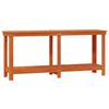 vidaXL Banco de trabajo Marr&oacute;n Cera 180 x 50 x 80 cm Pino macizo