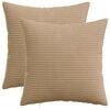 vidaXL Funda de almohada 2 uds. HEERLEN Marr&oacute;n 30 x 30 cm pana