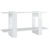 vidaXL Estanter&iacute;a madera contrachapada blanco brillante 100x30x51 cm